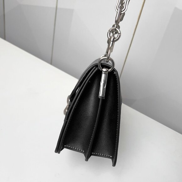 COACH SOFT GRAIN CHAIN TABBY SHOULDER BAG 30 - BLACK - Picture 6 of 9